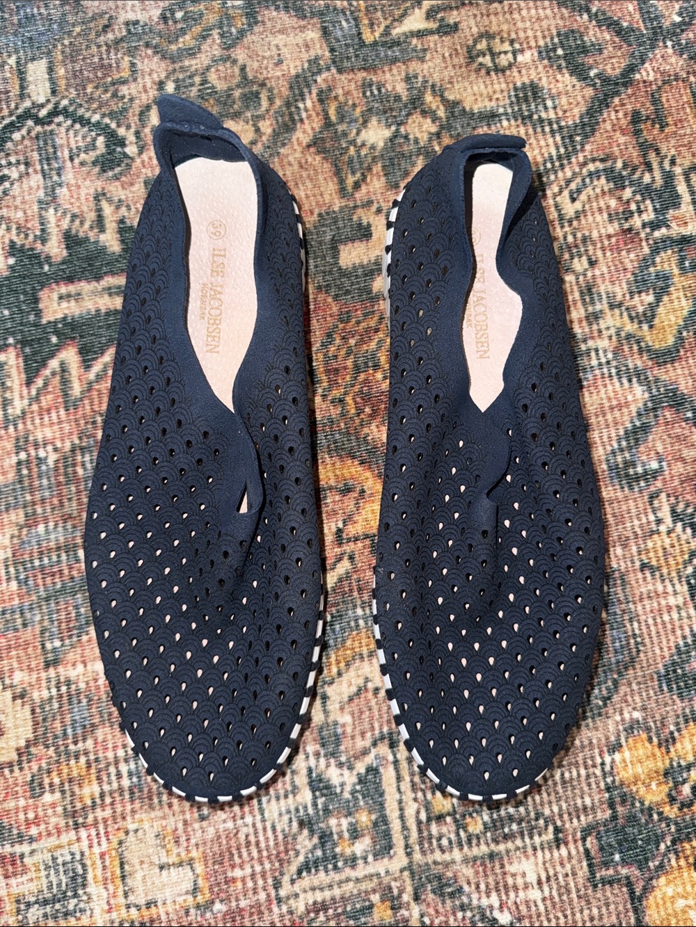 Ilse Jacobsen Navy Dark Indigo Tulip Slip-on Flats Size 8.5/9